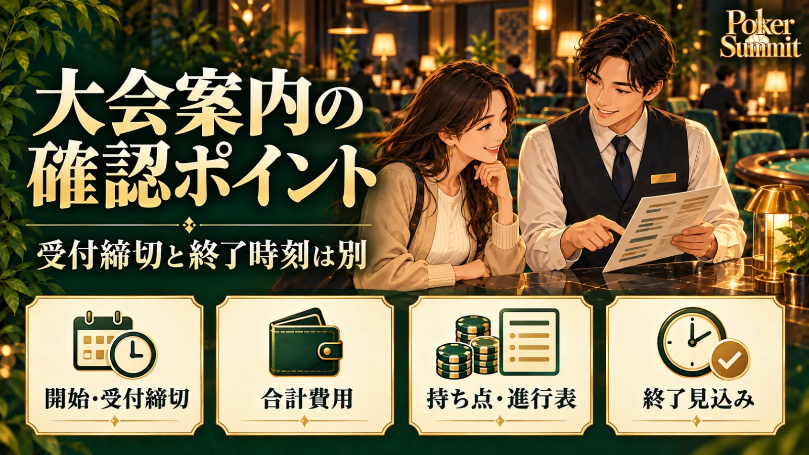 ポーカーの大会案内はこの順番で読むと分かりやすいの画像